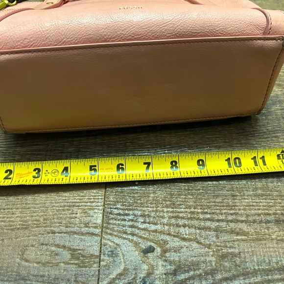 Fossil Pink Leather Tote Bag- EUC 2 straps smaller size - Picture 4 of 11